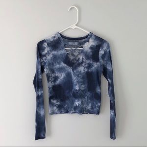 Blue tie dye long sleeve